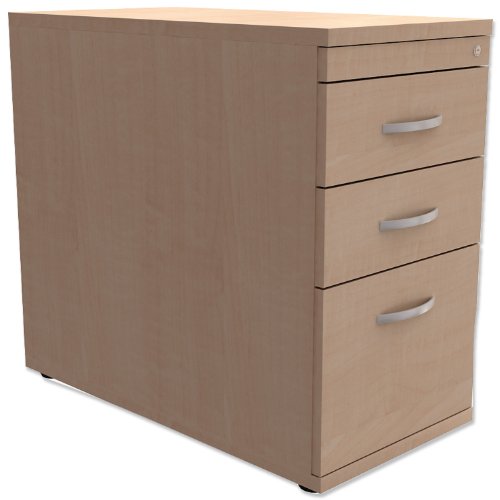 Trexus Filing Pedestal Desk-High 3-Drawer W400xD800xH725mm Maple