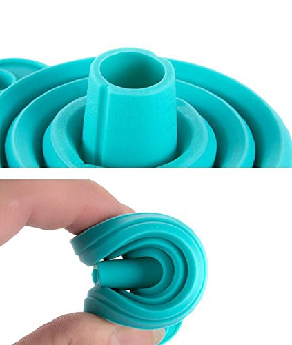 Cosanter Silikon Falttrichter, 7.5cm Durchmesser,Trichter perfekt für die Küche und Heimwerken,Mini,3 Stück/set - 2