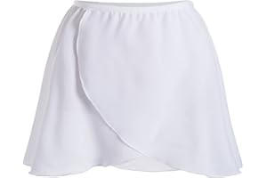 Alvivi Fille Jupe de Danse Ballet en Mousseline avec Ceinture Jupette Danse Classique Tutu Courte Jupe de Gymnastique 4-12 Ans