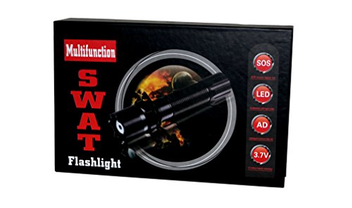Ultra Helle SWAT Profi Cree Hi-Power LED Chip Taschenlampe mit Zoom + Zubehör: 5800mA Akku, 2 x Ladekabel, Schlaufe, Batteriefach Adapter NEU - 2