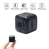 Mini Caméra Cachée LXMIMI 1080P HD Caméra Espion avec Vision Nocturne Infrarouge et Détection de Mouvement Surveillance de Sécurité par Aimant Intégré pour Maison,Voiture,Drone,Bureau,en Plein Air