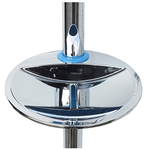 Dusch Set Brauseset Duschsystem Duschgarnitur Duschstange variable Halter 40 – 90cm runde Kopfbrause Regendusche Regenbrause Dusche Duschset Brause Set Komplettdusche für vorhandene Bohrlöcher Duschbrause 100cm lang 12001-Blau - 7