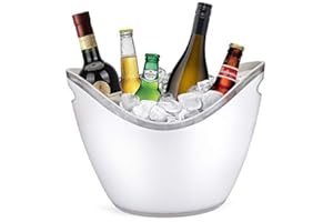 YOBANSA Portaghiaccio,Secchiello per Il Ghiaccio,Secchio di Ghiaccio,Secchiello ghiacci, Secchiello per Champagne,Secchiello per Il Ghiaccio Grande (White)