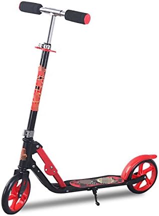 ZHXUANXUAN Children Scooter Adult Scooter Two Rounds Of Folding Bicycles Two Rounds Of Non - Slip Portable,Black-OneSize