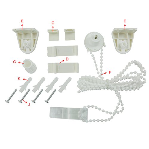 OUBO Verdunkelungsrollo Verdunklungsrollo Klemmrollo Klemmfix ohne Bohren 80 x 150 cm weiß Kinderzimmer Schlafzimmer Rollos Thermo-Rollo - 9