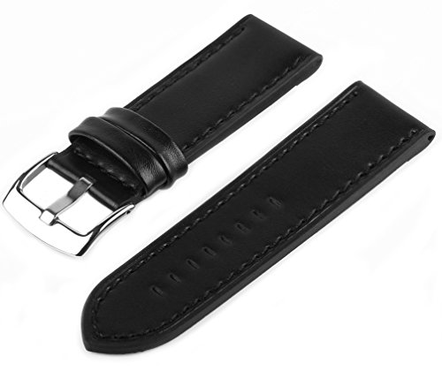 MARCHEL PRO75 Lederarmband Schwarz 24 mm Uhrenarmband Uhrband Uhrenbnder MARCHEL PRO75 Lederarmband Schwarz 24 mm Uhrenarmband Uhrband Uhrenbnder