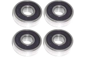 4x Kugellager 8x22x7 mm - 608 2RS beidseitig gummigedichtet Miniatur Rillenkugellager Chromstahl 8mm Welle - rcbay