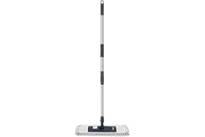 Mery Premium Microfiber Mop, Grey and Black, 47 x 15.5 x 80-140 cm