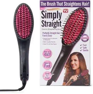 CLVJ Straight Prime Box Ceramic Electric Digital Fast Hair Straightener Comb Smooth Brush and Hair Ironer with LCD Display (Multi Color)