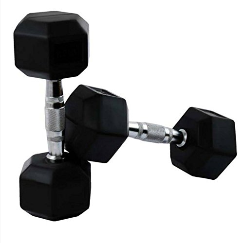 DREAMFITpair of 5 kg rubber coated hex dumbells