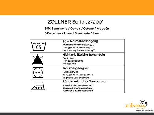 ZOLLNER® 12er-Set Halbleinen Geschirr- bzw. Gläsertücher 50×70 cm, blau-weiß-kariert, in weiteren Farben erhältlich, in Gastronomiequalität, Serie „27200“ - 5