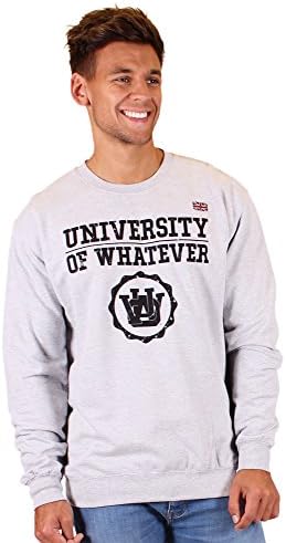 UOW University of Whatever Sweatshirt Men Basics JH030 Ash Grey XX-Large