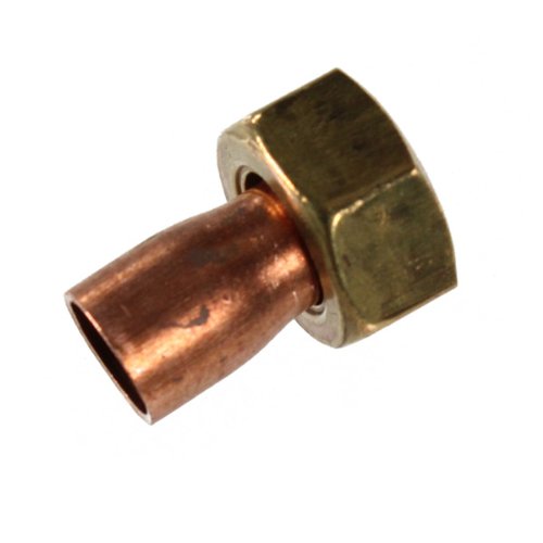 Preisvergleich Produktbild 'Anjou Verbindungstechnik – Verbindungsstück, Messing, Lötkolben – 1 Tülle gerade 2-teilig 3 / 8 (12 / 17)-10