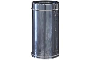 GRAN SASSO INOX Tubo Monoparete in Acciaio Inox AISI 304 SP. 5/10 da 500mm - per Camini (Ø100 mm)