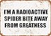 Produktbild JeremyHar75 Metallschilder mit Aufschrift "I'm A Radioactive Spider BITE Away from Greatness", Vintage, Retro, Blechschild, lustige Warnschilder für Hausdekoration, 20,3 x 30,5 cm