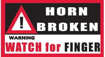 Price comparison product image Funny Car Stickers (Horn Broken)