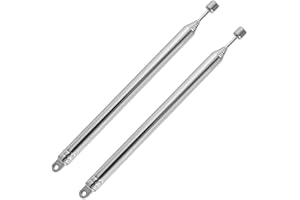 HIAOEY (2-Pack) FM DAB Radio Antenna Replacement, 7 Sections Telescopic FM Antenna Portable Radio Antenna Replacement