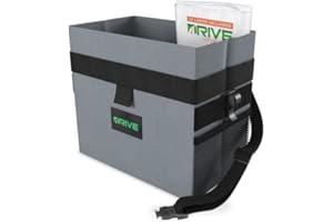 ELAORY Auto Mülleimer - Auslaufsicherer Hängender Automülleimer mit 20 Müllbeuteln und Verstellbarem Gurt - Auto Gadgets Accessories - Ohne Deckel - Schwarz