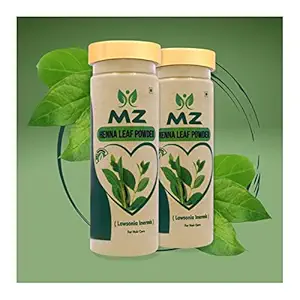 MZ 100% Pure Natural Henna Mehendi Powder For Hair Colour Damage Free Shiny Hair, Reducing Dandruff n Hair Fall, Mahendi For Women n Men_140gX2