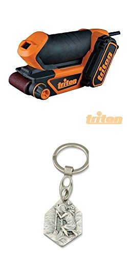 Preisvergleich Produktbild Einhand-Bandschleifer, 450 W, 64-mm, TCMBS, Bandschleifmaschine, Elektrofeile (929977475114) mit Anhänger Hlg. Christophorus