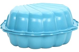 IPAE-PROGARDEN Sandkasten in Form einer Muschel für Kinder, Made in Italy, 77x87 x42 cm, hellblaue Farbe