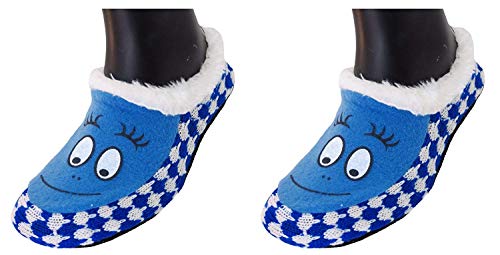 PinKitWarm Winter Slipper Socks for Women Ladies Sweet Girl Colorful Booties Slipper Socks Cum Knitted Warm Socks for Indoor use - Soft Rubber Sole - (Fits Size 6 to 7)