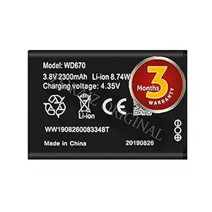 ZORAIZ ORIGINAL WD670 Battery Compatible with ZTE wd670 Jiofi m2 / Jiofi m2s Jiofi 2 Router Airtel 4g Hotspot Router Jio fi2 Wireless Hotspot Router (2300mAh) with 3 Months Warranty