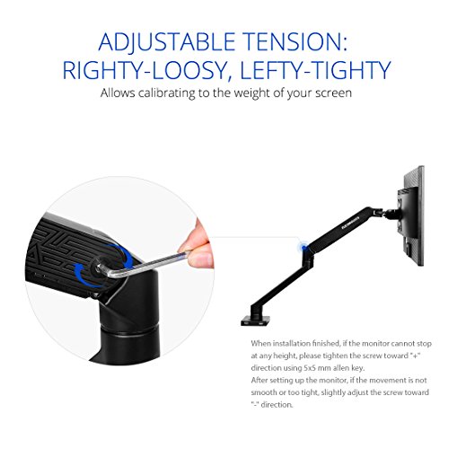 Fleximounts F9 Aluminium Monitorhalter Tischhalterung Standfuß für 10″-30″(25-76cm) LCD LED TV Bildschirme Flachbildschirm, Belastbarkeit:2-9 kg, neigbar, schwenkbar 360 Grad drehbar, höhenverstellbar - 4