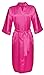 Produktbild Dkaren-Nachtwäsche Damen Morgenmantel aus Satin 115cm (XS – 2XL) (2XL, Pink)