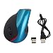 Produktbild Tping USB Wireless Verbindungskabel 5 Tasten Ergonomische Vertikal Optische Maus,Arm Handgelenkschutz Widerstand Gegen Schmerz Mouse Kabellos und Anpassbaren 800/1200/1600 DPI Kompatibel mit Windows XP, Vista, Windows 7, Windows 8, ME, 2000, Mac OS, Linux, PC Laptop, Computer Blau