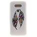 Produktbild LG G5 / H868 Hülle, Hozor Gemaltes Muster Transparent Kante Silikonhülle Ultra Slim Weich TPU Silikon Kratzfeste Handyhülle Schutz Case Backcover - Zwei Federn