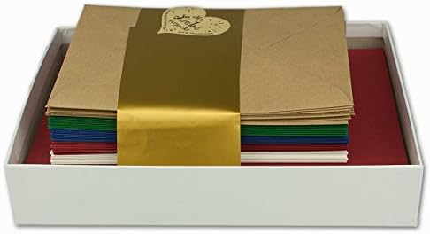 Seasons - Set | Envelopes / Single Cards & Inserts in 5 Different Colours / DIN A6 / C6 / 50 Pieces Winter
