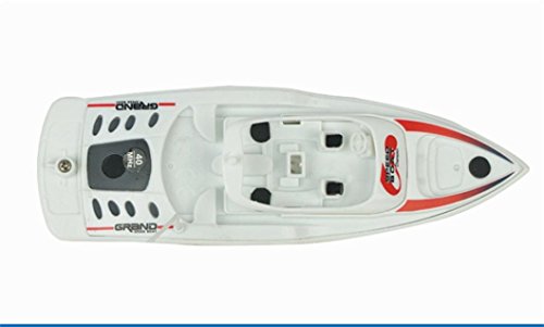 DAYLIN 15*4.7*4cm Remote Control Boat RC 4CH 2.4G Racing Waterproof Remote Outdoor Toys (White)