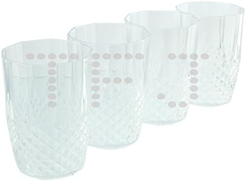 4pc Crystal Effect Plastic Tumbler - Transparent Cups - Made Of Plastic Material (Set of 1)