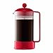 Red : BODUM Brazil 8-Cup French Press Coffeemaker, 1-Liter, Red RS.5885.00