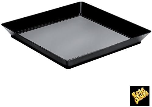 Gold Plast – Medium Plate Tray – 12 pieces per pack 130x130 mm black