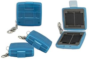 KING OF FLASH 4 x SD/SDHC Portable Strong Storage Protection Case ideal for Carrying Around - Holds 4 SD Cards - Blue