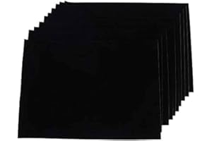 CAFOPGRILL 10 sztuk folii samoprzylepnych z tkanin filcowych, lepkich folii podkładowych, folii samoprzylepnych do rękodzieła artystycznego, pudełka na biżuterię, ochronnej wyściółki do mebli, wodoodpornej (czarna)