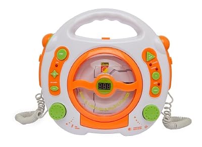 Idena 6800533 - Lecteur CD et MP3 avec deux micros pour chanter, port USB
