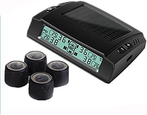 LPY-Universal Solar Power ,Wireless Color Screen Tire Pressure Monitoring System with 4 DIY External Cap Sensors , Tire Pressure Monitor