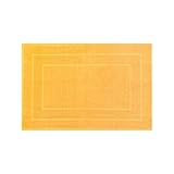 Frottier Duschvorleger 50x70 cm Badematte extra saugstark Badvorleger Uni einfarbig, Farbauswahl:Gelb