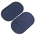 Produktbild nicebuty 1 Paar Ellbogenschützer Knieschützer Patches teilig Oval aus Beflockung Stoff Eisen auf Ellenbogen Verstärkungen Ellenbogen Couture Reparaturen Behebung Stärkung Gestaltung Nylon Kleidung Freizeit Kreative Praktiken Dunkelblau