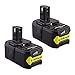 Price comparison product image 18V 4.0Ah Li-ion Replacement Battery for Ryobi ONE+ Tools RB18L40 RB18L50 RB18L25 RB18L13 P108 P107 P122 P104 P105 P102 P103 Cordless Drill Power Tools, 2 Pack