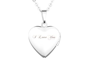 Infinite U Grawerowanie laserowe Kocham Cię Kobieta Stal nierdzewna Otwarte Serce Medaliony Photo Naszyjnik Wisiorek na Prezent Ślubny