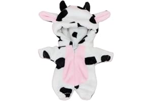 zalati Minipiżamka dla lalek 16 cm (6,3 cala) – miękka pluszowa koszula nocna w stylu krowy mlecznej – NIEpasująca do (17-18 cm)