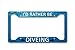 Produktbild Fhdang Decor Autokennzeichenrahmen mit Aufschrift I'd Rather Be Diving with Scuba Person, Blaue Wellen, Ozean, Meer, 15,2 x 30,5 cm
