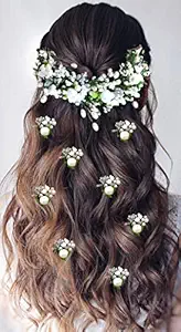 Hair Flare Women Attractive Artificial Golden and Pearl Wedding Bridal Hair Accessories/Hair Pins/Juda Pins for Women and Girls-Combo(1989-2299)