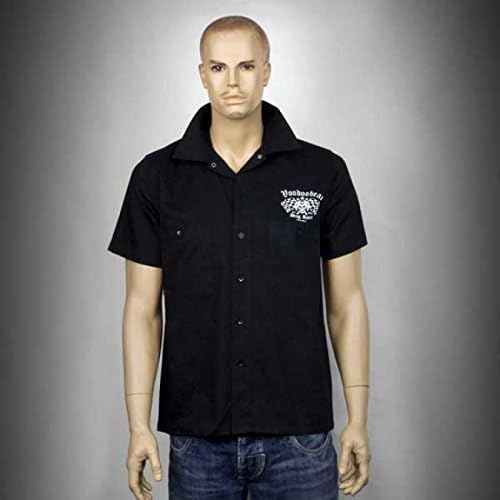 Short Sleeve Shirt, Voodoo beat Drag Racer, Work Shirt, S-3XL - M