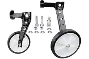 Tuoservo Bicycle Training Wheels Stabilizers with Mounted Bracket Screws for Kids of 16 18 20 22 24 Inch Bikes (Black)