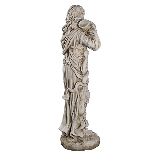 Wetterfeste Große schwere (8 kg) Statue antike Wassertägerin 74 cm hoch SYL-A 14018 Gartenfigur, Dekofigur, Statue, Mythologie, Figur, Büsten, Dekorationsfigur für Innen und Außen, Polyresin , Gartendekoration, Gartenfigur, Skulptur in ANTIKBEIGE - 2
